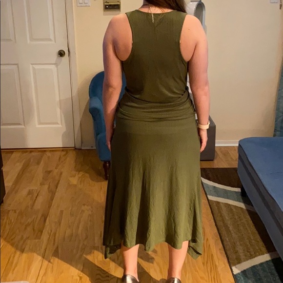 Anthropologie midi boho dress in green size L - Picture 4 of 7